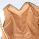 CELINE Macadam Canvas Clutch Bag PVC Brown Gold Auth 170470-17