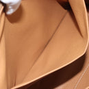 CELINE Macadam Canvas Clutch Bag PVC Brown Gold Auth 170470-12