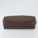 CELINE Macadam Canvas Clutch Bag PVC Brown Gold Auth 170470-6