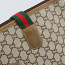 GUCCI GG Plus Supreme Web Sherry Line Tote Bag PVC Beige Gold Auth 170474-9