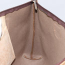GUCCI GG Plus Supreme Web Sherry Line Tote Bag PVC Beige Gold Auth 170474-19