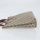 GUCCI GG Plus Supreme Web Sherry Line Tote Bag PVC Beige Gold Auth 170474-4