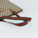 GUCCI GG Plus Supreme Web Sherry Line Tote Bag PVC Beige Gold Auth 170474-7