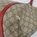 GUCCI GG Supreme Tote Bag PVC Beige Goud Auth 170475-15