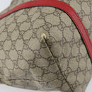 GUCCI GG Supreme Tote Bag PVC Beige Goud Auth 170475-16