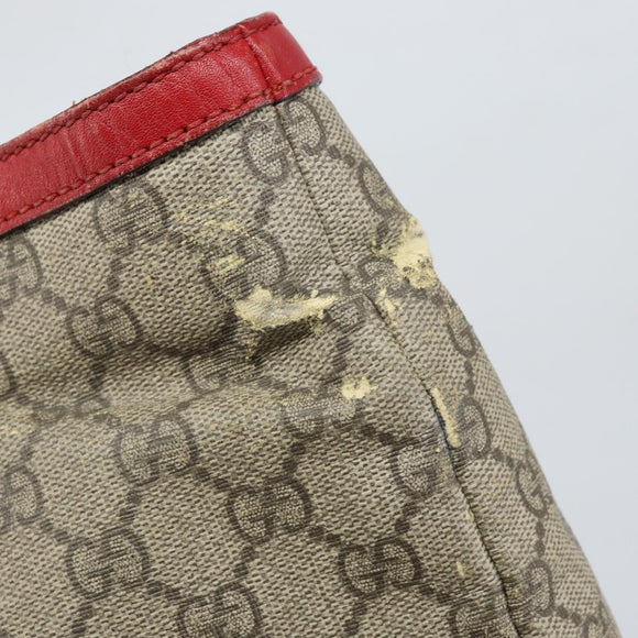 GUCCI GG Supreme Tote Bag PVC Beige Gold Auth 170475