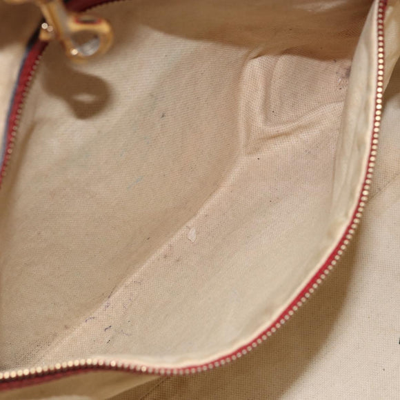 GUCCI GG Supreme Tote Bag PVC Beige Gold Auth 170475