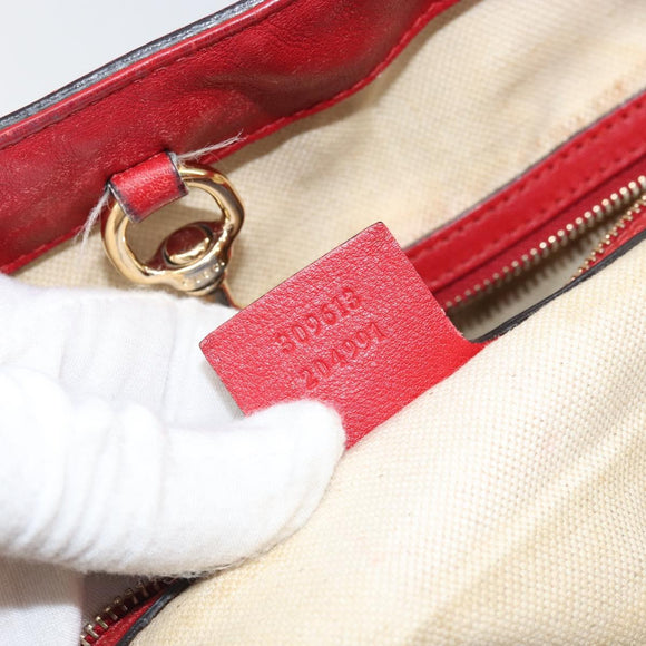GUCCI GG Supreme Tote Bag PVC Beige Goud Auth 170475