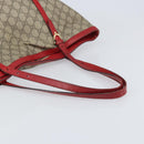 GUCCI GG Supreme Tote Bag PVC Beige Gold Auth 170475-7