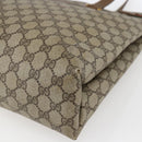 GUCCI GG Supreme Web Sherry Line Tote Bag PVC Beige 39 02 091 Auth 170479-10