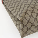 GUCCI GG Supreme Web Sherry Line Tote Bag PVC Beige 39 02 091 Auth 170479-11