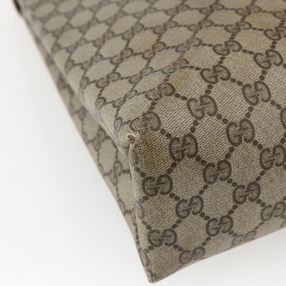 GUCCI GG Supreme Web Sherry Line Tote Bag PVC Beige 39 02 091 Auth 170479