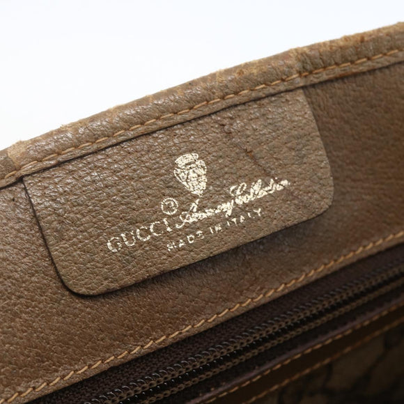 GUCCI GG Supreme Web Sherry Line Tote Bag PVC Beige 39 02 091 Auth 170479