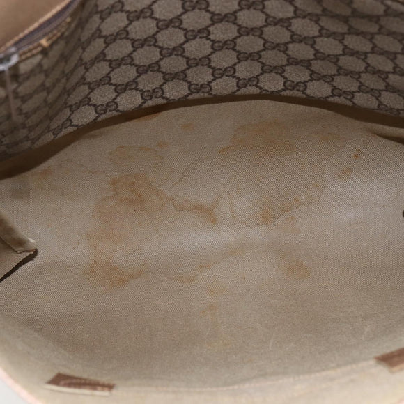 GUCCI GG Supreme Web Sherry Line Tote Bag PVC Beige 39 02 091 Auth 170479