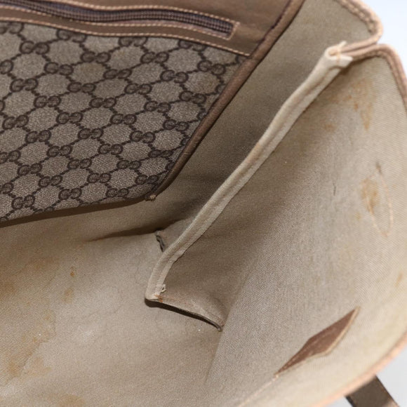 GUCCI GG Supreme Web Sherry Line Tote Bag PVC Beige 39 02 091 Auth 170479