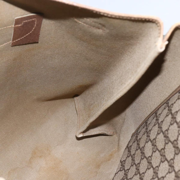 GUCCI GG Supreme Web Sherry Line Tote Bag PVC Beige 39 02 091 Auth 170479