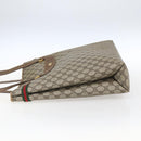 GUCCI GG Supreme Web Sherry Line Tote Bag PVC Beige 39 02 091 Auth 170479-4