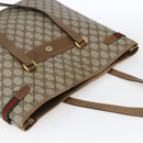 GUCCI GG Supreme Web Sherry Line Tote Bag PVC Beige 39 02 091 Auth 170479-6