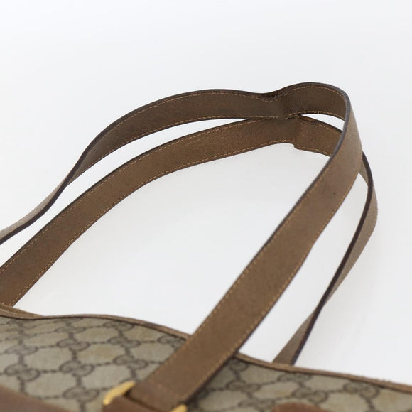 GUCCI GG Supreme Web Sherry Line Tote Bag PVC Beige 39 02 091 Auth 170479