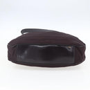 GUCCI Bamboo Shoulder Bag Nylon 2way Bordeaux Silver 001 1553 1577 Auth 170482-5