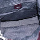 GUCCI Bamboo Shoulder Bag Nylon 2way Bordeaux Silver 001 1553 1577 Auth 170482-10