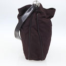 GUCCI Bamboo Shoulder Bag Nylon 2way Bordeaux Silver 001 1553 1577 Auth 170482-4