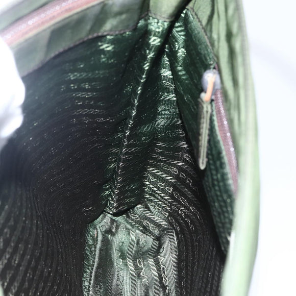 PRADA Tote Bag Nylon Green Auth 170483