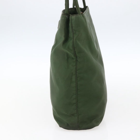 PRADA Tote Bag Nylon Green Auth 170483