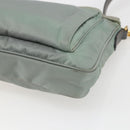 PRADA Shoulder Bag Nylon Green Gold Auth 170487-9