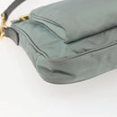 PRADA Shoulder Bag Nylon Green Gold Auth 170487-14