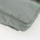 PRADA Shoulder Bag Nylon Green Gold Auth 170487-15
