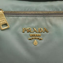 PRADA Shoulder Bag Nylon Green Gold Auth 170487-17