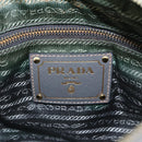 PRADA Shoulder Bag Nylon Green Gold Auth 170487-18