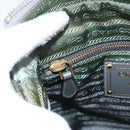 PRADA Shoulder Bag Nylon Green Gold Auth 170487-19