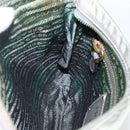 PRADA Shoulder Bag Nylon Green Gold Auth 170487-21