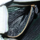 PRADA Shoulder Bag Nylon Green Gold Auth 170487-22