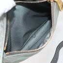 PRADA Shoulder Bag Nylon Green Gold Auth 170487-23