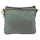 PRADA Shoulder Bag Nylon Green Gold Auth 170487-2