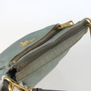 PRADA Shoulder Bag Nylon Green Gold Auth 170487-6