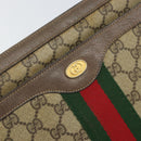 GUCCI GG Supreme Web Sherry Line Bag PVC Beige Gold 02 14 013 Auth 170488-14