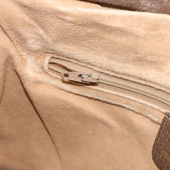 GUCCI GG Supreme Web Sherry Line Bag PVC Beige Gold 02 14 013 Auth 170488