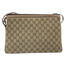 GUCCI GG Supreme Web Sherry Line Bag PVC Beige Gold 02 14 013 Auth 170488-3
