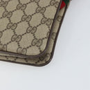 GUCCI GG Supreme Web Sherry Line Bag PVC Beige Gold 96 02 035 Auth 170489-14