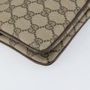 GUCCI GG Supreme Web Sherry Line Bag PVC Beige Gold 96 02 035 Auth 170489-15