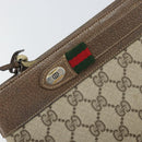 GUCCI GG Supreme Web Sherry Line Bag PVC Beige Gold 96 02 035 Auth 170489-18