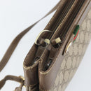 GUCCI GG Supreme Web Sherry Line Bag PVC Beige Gold 96 02 035 Auth 170489-9