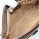 GUCCI GG Supreme Web Sherry Line Bag PVC Beige Gold 96 02 035 Auth 170489-10