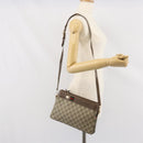 GUCCI GG Supreme Web Sherry Line Bag PVC Beige Gold 96 02 035 Auth 170489-23