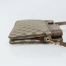 GUCCI GG Supreme Web Sherry Line Bag PVC Beige Gold 96 02 035 Auth 170489-3