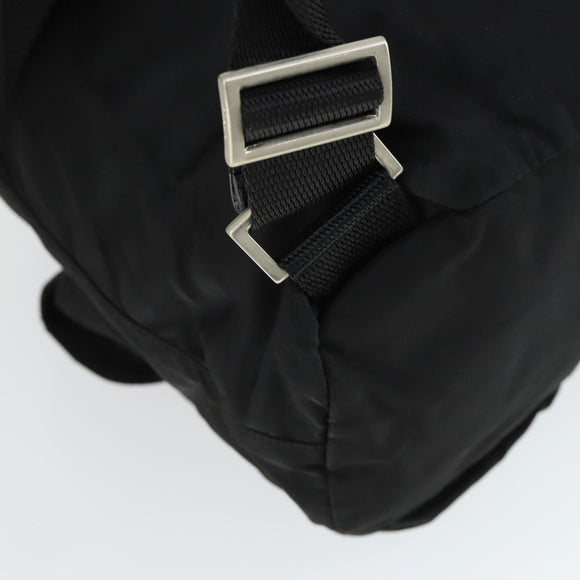 PRADA Backpack Nylon Black Silver Auth 170491